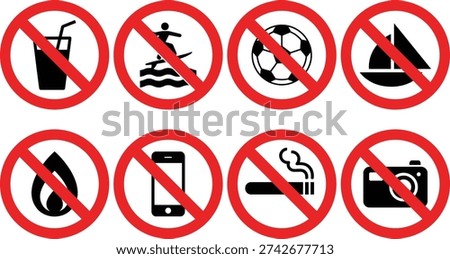 Prohibited activities and items during a specific event or in a certain area