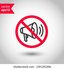Prohibited ADS vector icon. No advertising icon. Forbidden advertising icon. No ADS vector sign. Warning, caution, attention, restriction, danger flat sign design. EPS 10 symbol
