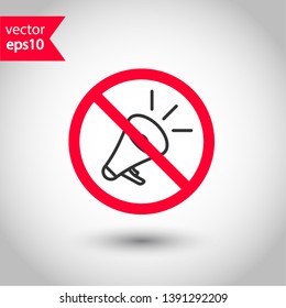 Prohibited ADS vector icon. No advertising icon. Forbidden advertising icon. No ADS vector sign. Warning, caution, attention, restriction, danger flat sign design. EPS 10 symbol