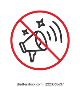 Prohibited ADS vector icon. No advertising icon. Forbidden advertising icon. No ADS vector sign. Warning, caution, attention, restriction, danger flat sign design. EPS 10 symbol