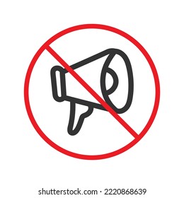 Icono vector ADS prohibido. Sin icono publicitario. Icono de publicidad prohibida. No hay señal de vector ADS. Advertencia, precaución, atención, restricción, diseño de señales llanas de peligro. Símbolo EPS 10