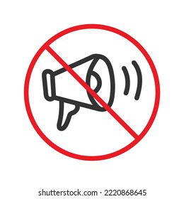 Prohibited ADS vector icon. No advertising icon. Forbidden advertising icon. No ADS vector sign. Warning, caution, attention, restriction, danger flat sign design. EPS 10 symbol