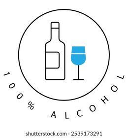 Prohibited Alcohol-Free Beverage Vector Symbol Design