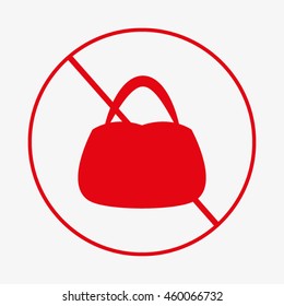 prohibited bag, vector icon