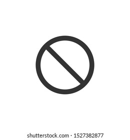 verbotenes Verbot oder Unterbindung illegaler Zeichen, schwarzes Symbol. Stockillustration für Vektorillustrationen einzeln auf weißem Hintergrund.