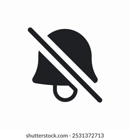 prohibited bell ring icon sign vector