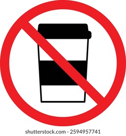 Prohibited Beverage Cup With Symbol