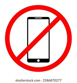 prohibited from bringing mobile phones icon