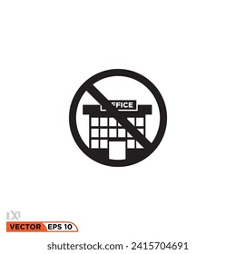 prohibited buildings icon vector graphic of template 