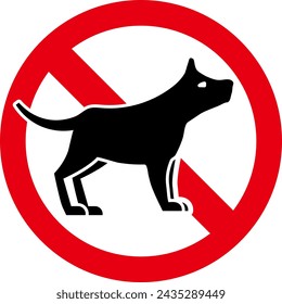 Prohibited", "Caution" and "Warning" icons for bringing in pets