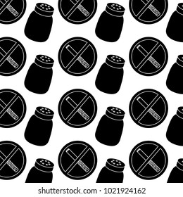 prohibited cigarette and salt shaker unhealthy background
