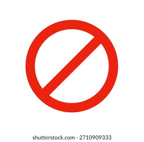 Signo de círculo prohibido, Vector, ilustración