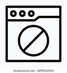 Marco del navegador – Icono de estilo de Vector lineal aislado