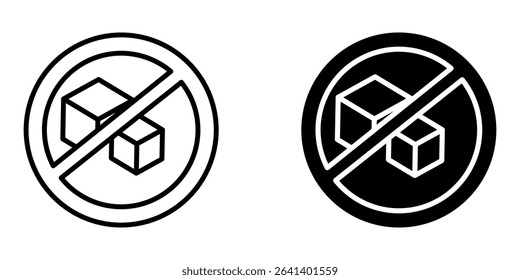  prohibited cubes icon white on background