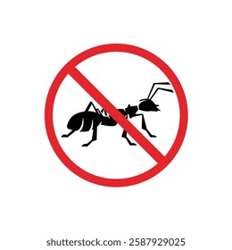 prohibited and dangerous signs. ant danger. it is forbidden to bring ant