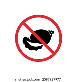 prohibited and dangerous signs. conchdanger. it is forbidden to bring conch