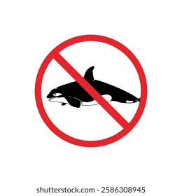 prohibited and dangerous signs. orcas danger. it is forbidden to bring orcas