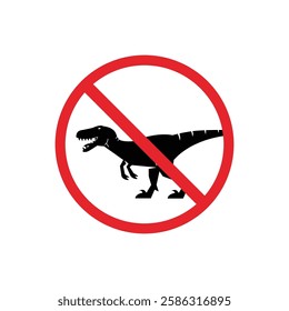 prohibited and dangerous signs. raptor danger. it is forbidden to bring raptor