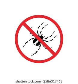  prohibited and dangerous signs. spider danger. it is forbidden to bring spider