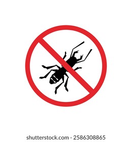 prohibited and dangerous signs. termite danger. it is forbidden to bring termite