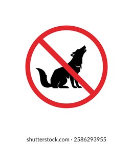 prohibited and dangerous signs. wolf danger. it is forbidden to bring wolf	
