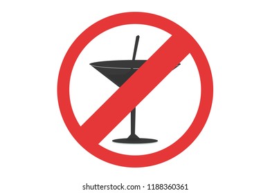 Prohibited to drink alcohol.