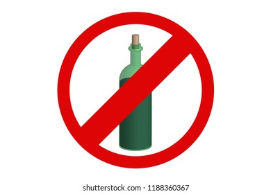 Prohibited to drink alcohol.