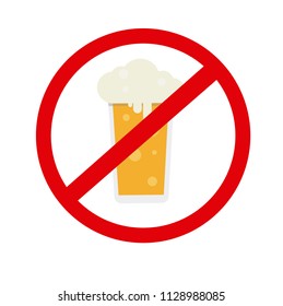 Prohibited drink beer. 