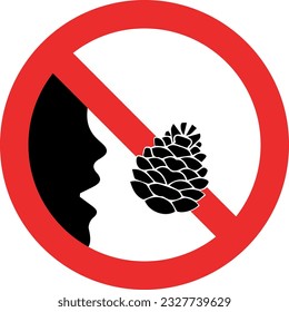 Prohibited to eat pinecones joke sign