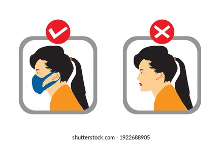 prohibited entry for those who do not wear masks, warnings for those who do not wear masks, keep their health from the covid-19 pandemic, vector illustration
