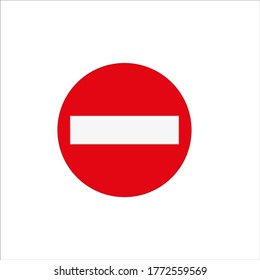 Prohibited entry traffic signs icons. illustration for web and mobile design.