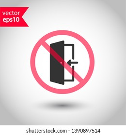 Prohibited Exit Vector Icon No Entry Stock Vector (royalty Free 