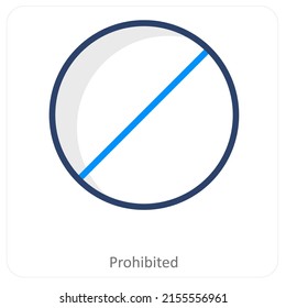 Prohibited And Forbidden Icon Concept