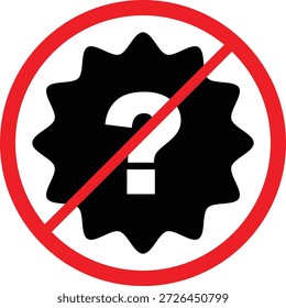 Prohibited gear with question mark icon in red circle isolated on transparent background - Powered by Shutterstock - Get 15% off with code: PIKWIZARD15