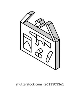 prohibited goods isometric icon vector. prohibited goods sign. isolated symbol illustration