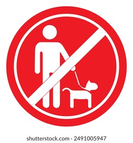 prohibited from herding dogs vector simple design