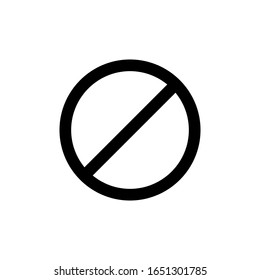 Prohibited Icon. Ban icon. Not allowed symbol. Block, Forbidden, Stop sign illustration for perfect mobile and web designs