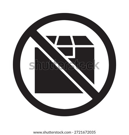 Prohibited icon displaying a box with a slash through it