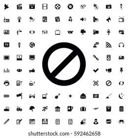 prohibited icon illustration isolated vector sign symbol Media icons vector set.