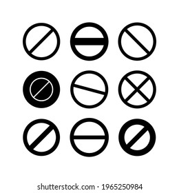 prohibited icon or logo isolated sign symbol vector illustration - Collection of high quality black style vector icons
