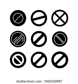 prohibited icon or logo isolated sign symbol vector illustration - Collection of high quality black style vector icons
