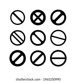 prohibited icon or logo isolated sign symbol vector illustration - Collection of high quality black style vector icons
