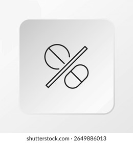 Prohibited Icon, Modern Flat Vector Design	