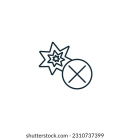 Prohibited icon. Monochrome simple sign from freedom collection. Prohibited icon for logo, templates, web design and infographics.