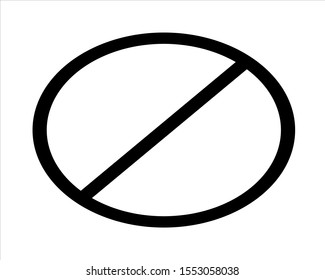 prohibited icon, no entry, stop, caution, dismissal