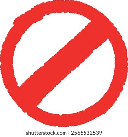 Prohibited icon on white background