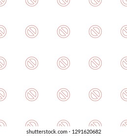 prohibited icon pattern seamless white background. Editable line prohibited icon. prohibited icon pattern for web and mobile.