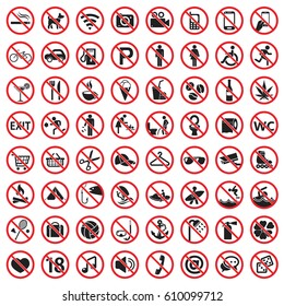 Prohibited Icon Set