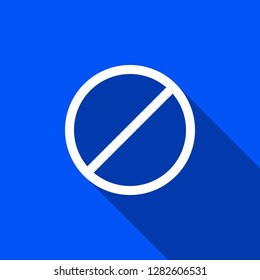Prohibited icon with shadow , sign design