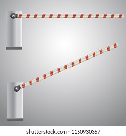 Prohibited input symbol, concept of closed path barrier not allowing cars to ride, vector illustration, isolated on transparent background. Prohibited, the concept of a closed road. Stop.